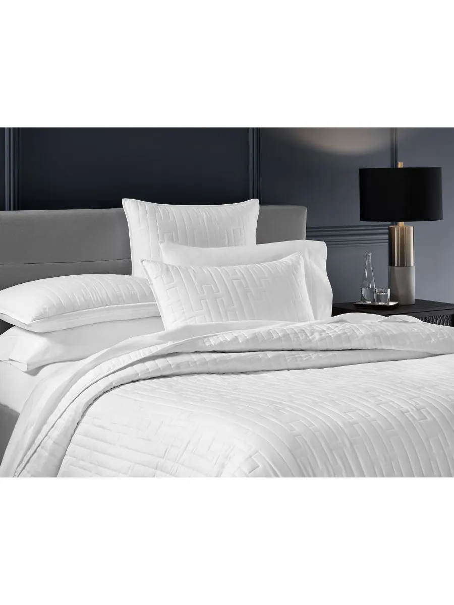 Комплект постельного белья Звенья цепи, размер King Hotel Collection — изображение 3 из 6, белый