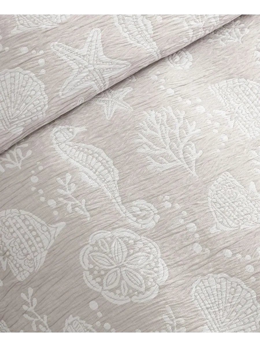 Комплект постельного белья Seaside Charm из 3 предметов, размер Queen Levtex — изображение 2 из 7, тауп