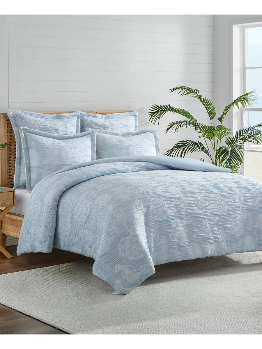 Комплект постельного белья Seaside Charm из 3 предметов, размер Queen Levtex — изображение 1 из 5, синий