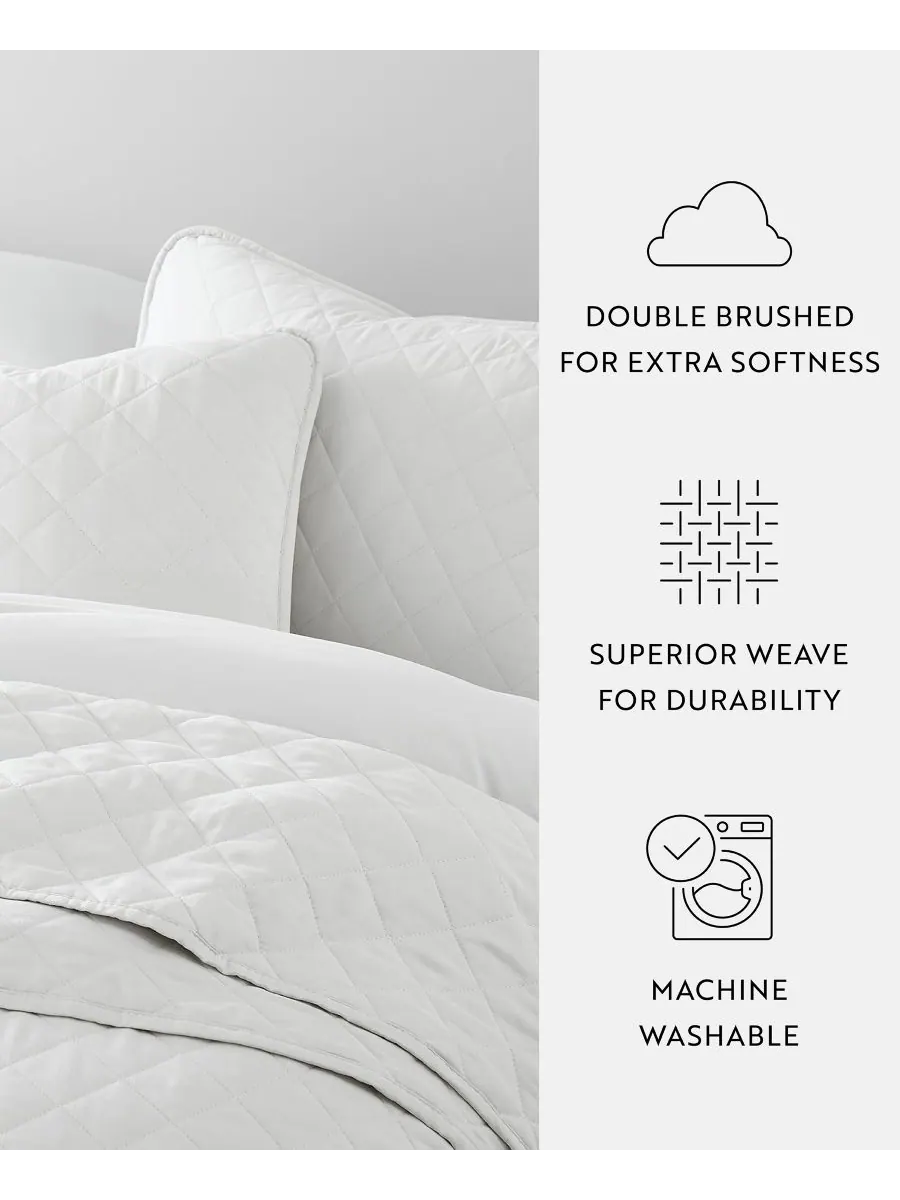 Комплект постельного белья из 3 предметов с ромбовидной строчкой, легкий, размер Full/Queen Ienjoy — изображение 5 из 10