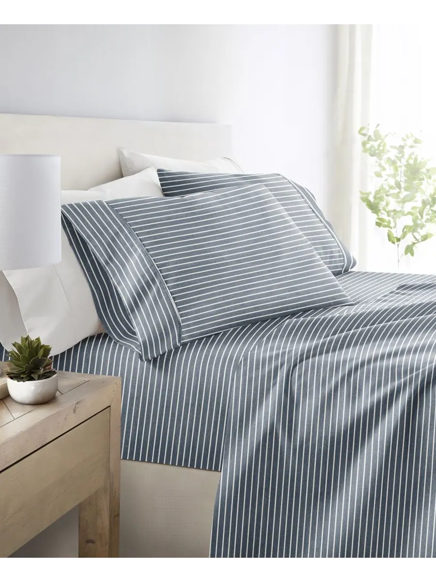 Комплект постельного белья Soft Lines из 4 предметов, размер California King ienjoy Home — изображение 4 из 4, серый