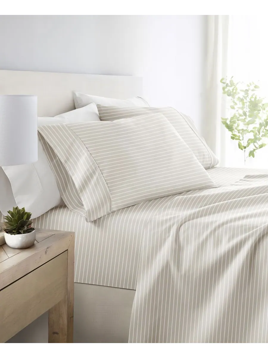 Комплект постельного белья Soft Lines из 4 предметов, размер California King ienjoy Home — изображение 2 из 4, прозрачный