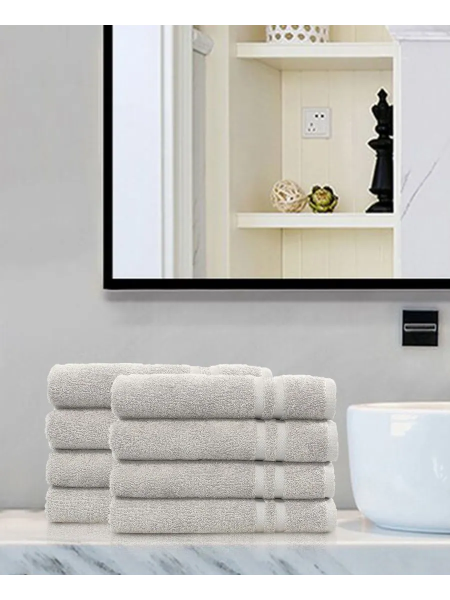 Набор полотенец для рук Denzi, 8 предметов Linum Home — изображение 2 из 3, светлый серый