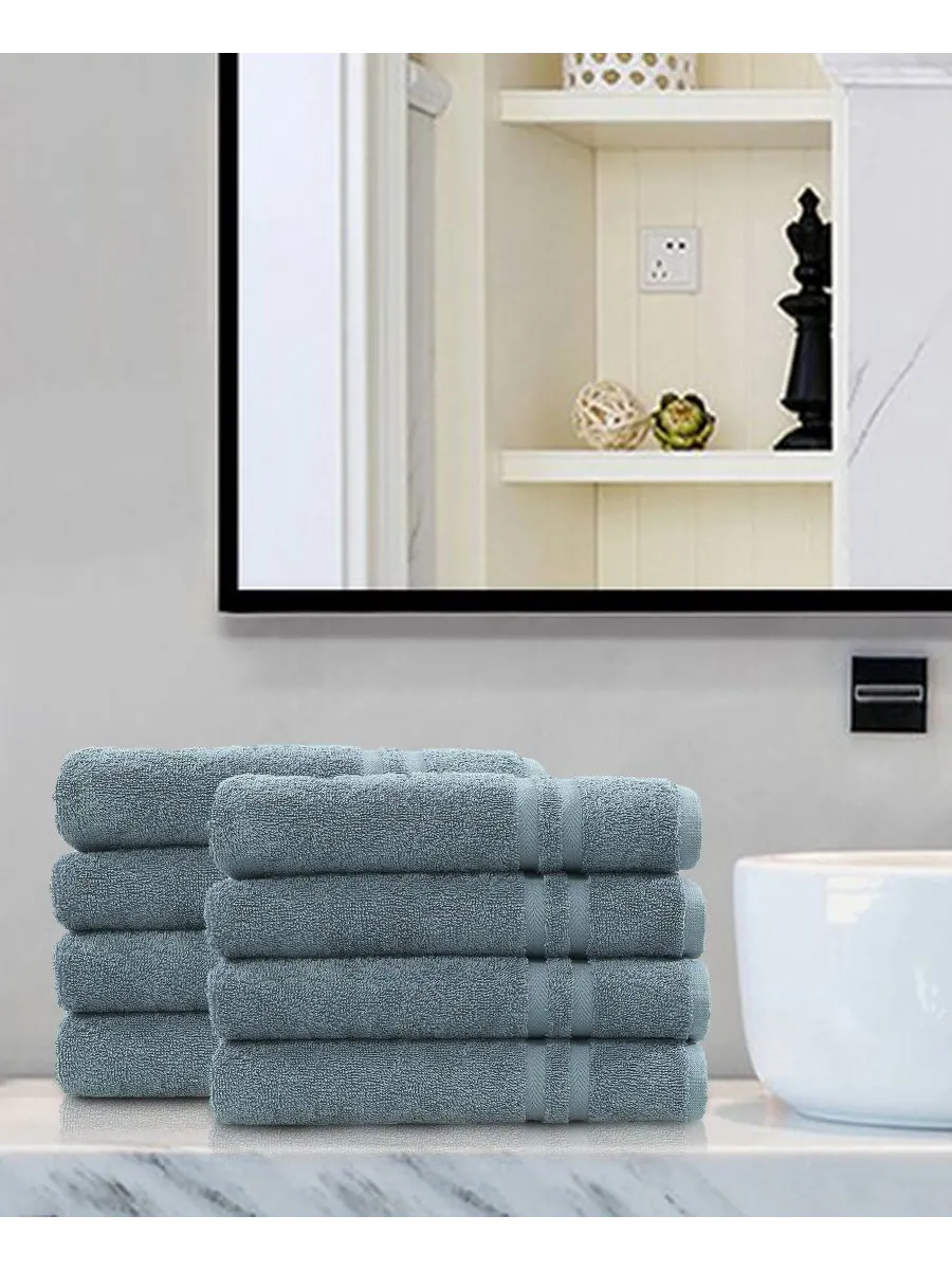 Набор полотенец для рук Denzi, 8 предметов Linum Home — изображение 2 из 3, светлый синий