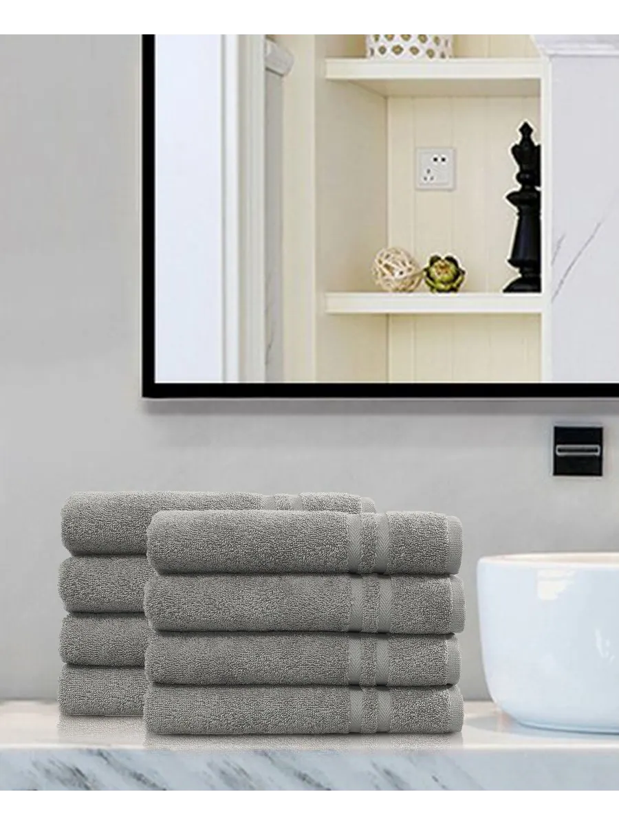 Набор полотенец для рук Denzi, 8 предметов Linum Home — изображение 3 из 3, розовый