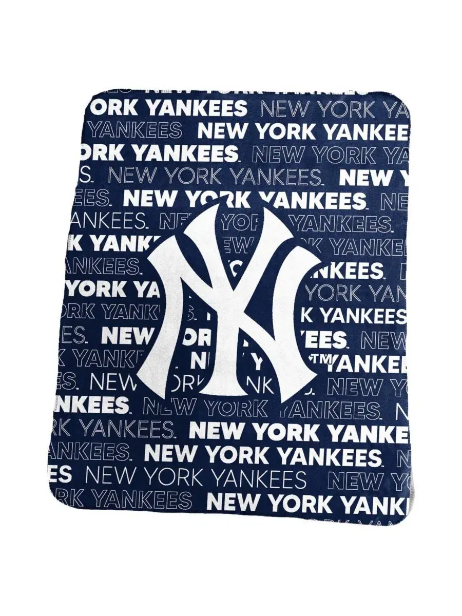 Классический флисовый плед New York Yankees размером 127 x 152 см Logo Brands — мульти