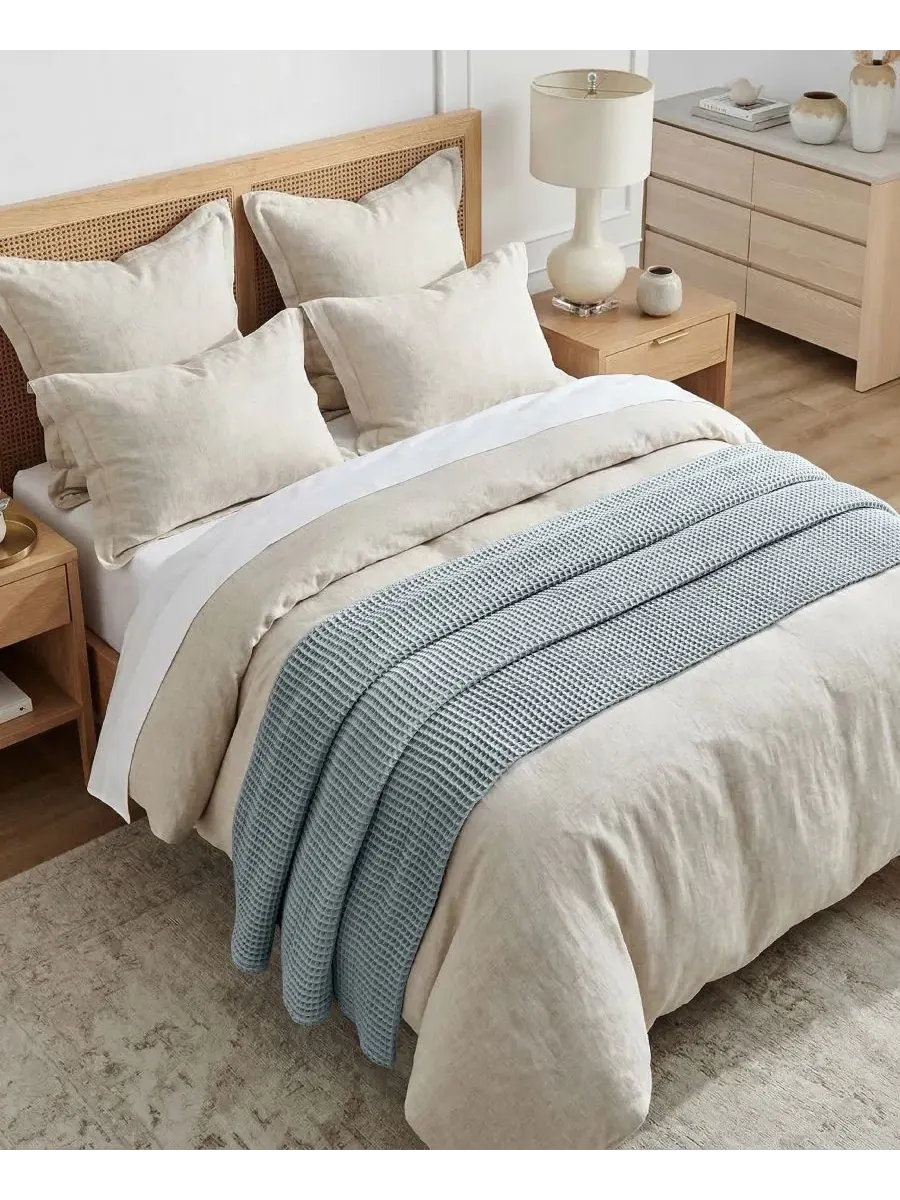 Плед вафельный с текстурой, Twin Levtex Home — изображение 3 из 5, светлый синий
