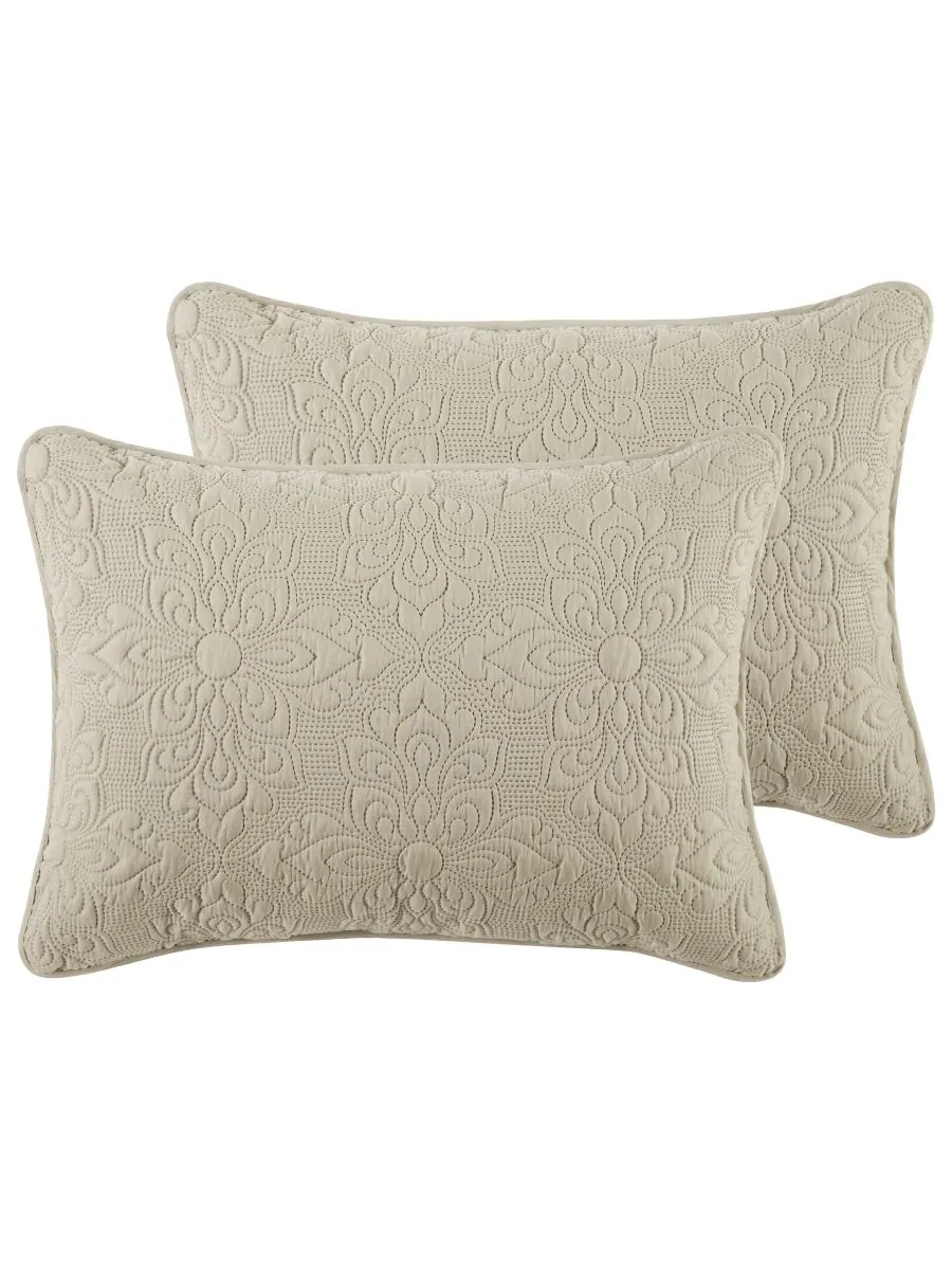 Комплект постельного белья Caroline Embossed из 3 предметов, размер King VCNY Home — изображение 6 из 6, тауп