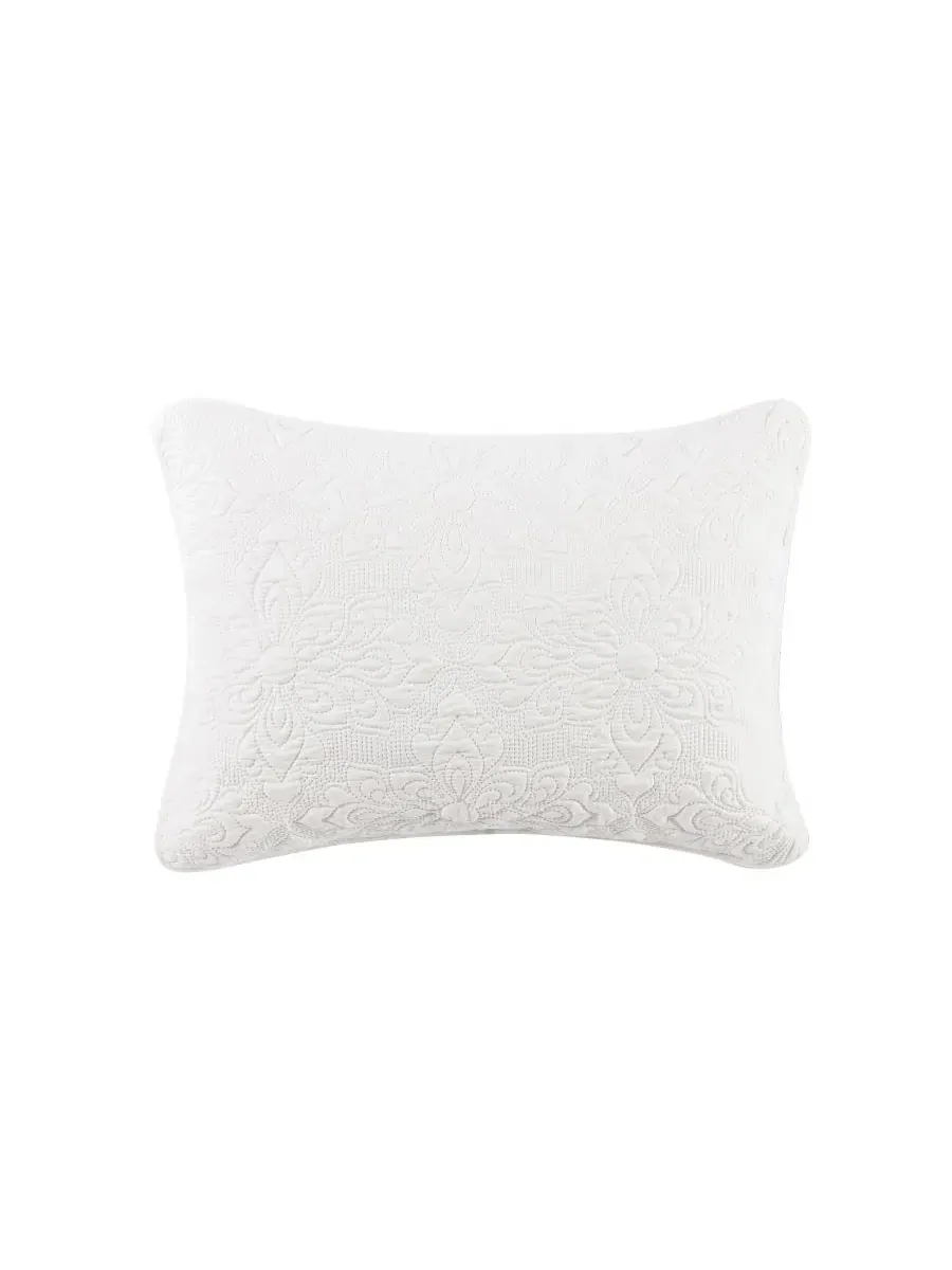 Комплект постельного белья Caroline Embossed из 3 предметов, размер King Vcny Home — изображение 6 из 7, яркий белый