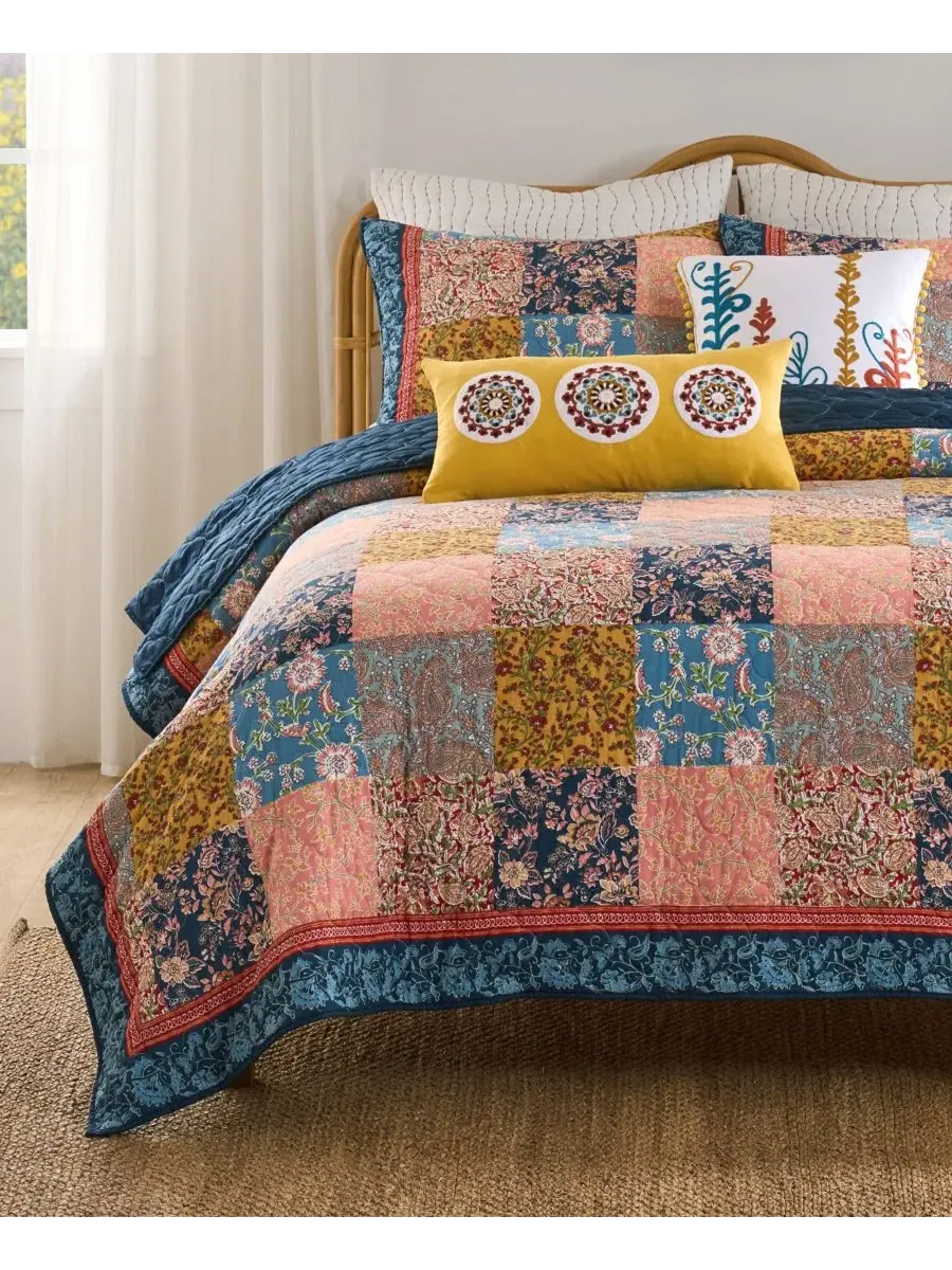 Комплект стеганого покрывала Tangier Reversible 3-Piece Quilt Set, Full/Queen Greenland Home
