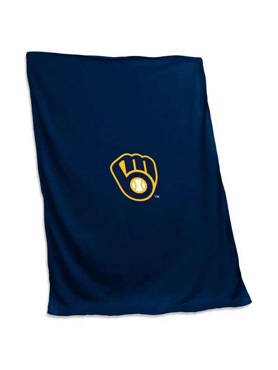 Плед из футера 137x213 см Milwaukee Brewers Logo Brands — мульти