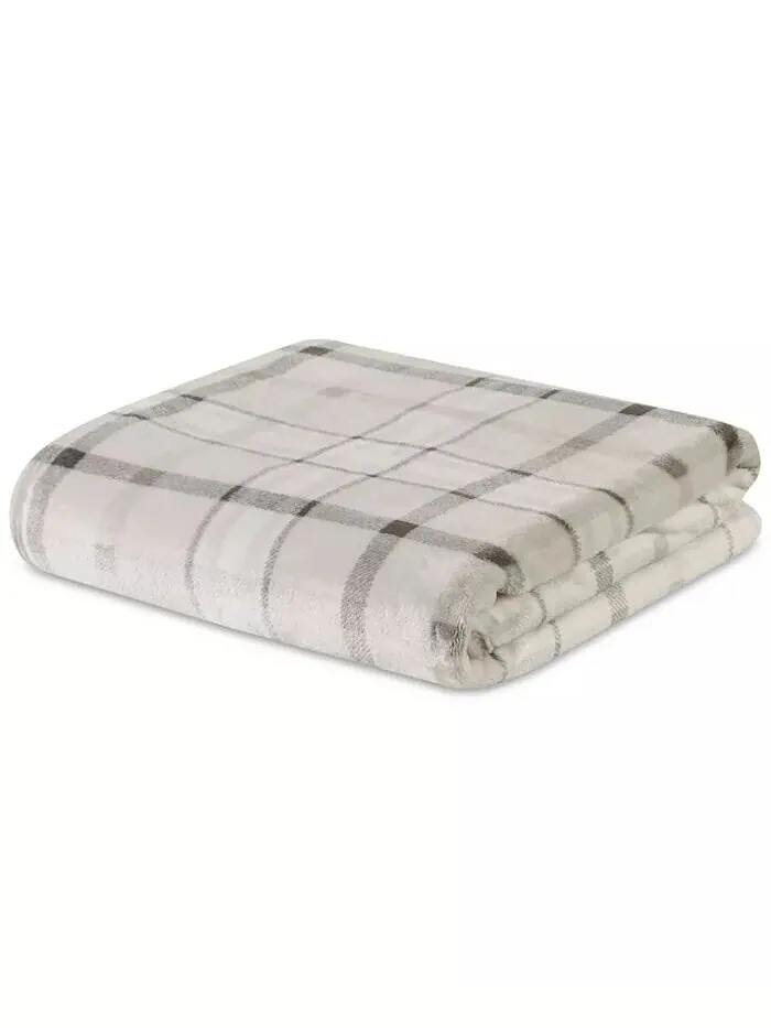 Уютное плюшевое плед с принтом, 50 x 70 дюймов Premier Comfort — изображение 2 из 4, серый