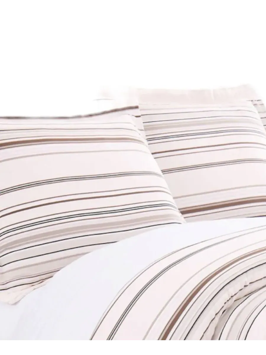 Комплект постельного белья в полоску, 3 предмета, размер Full/Queen Southshore Fine Linens — изображение 2 из 5, тауп