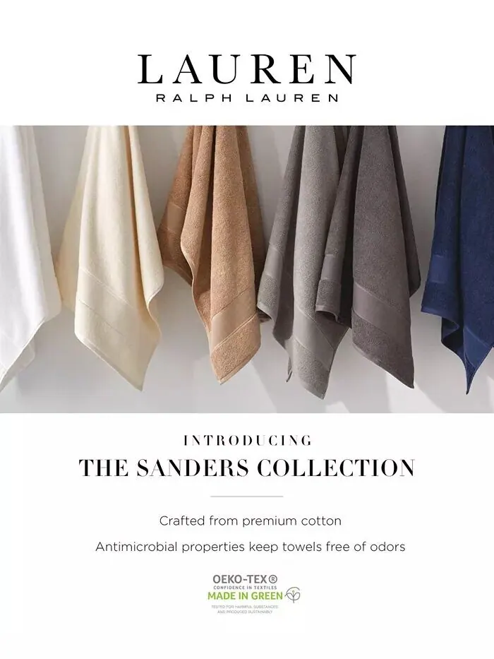Простыня Lauren Ralph Lauren из противомикробного хлопка — изображение 5 из 5, серый