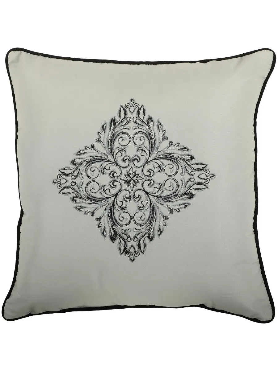 Комплект постельного белья Tefia Jacquard Damask из 7 предметов, размер California King Stratford — изображение 7 из 7, серый
