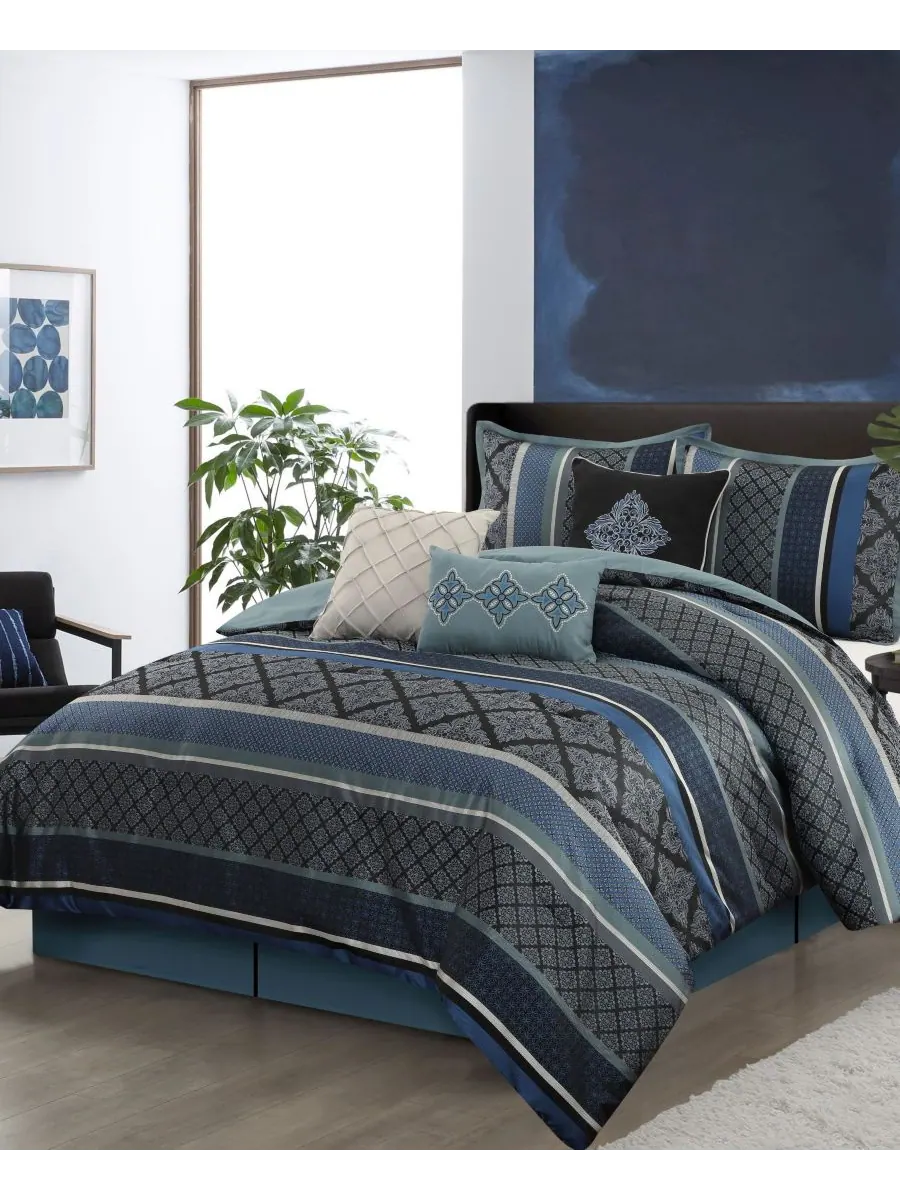 Комплект постельного белья Tefia Jacquard Damask из 7 предметов, размер California King Stratford