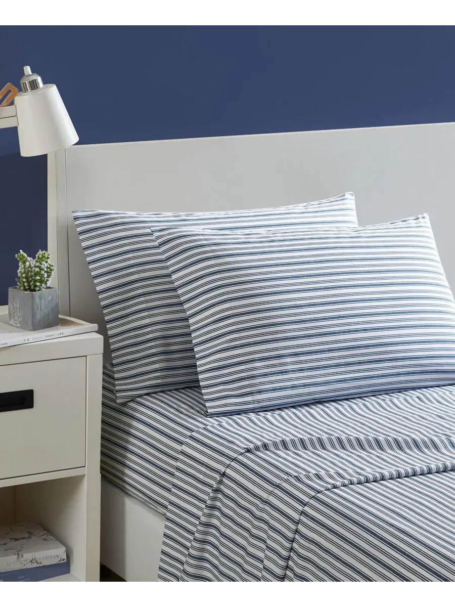 Комплект постельного белья coleridge stripe из хлопкового перкаля, 4 предмета, размер full. Nautica — изображение 4 из 4