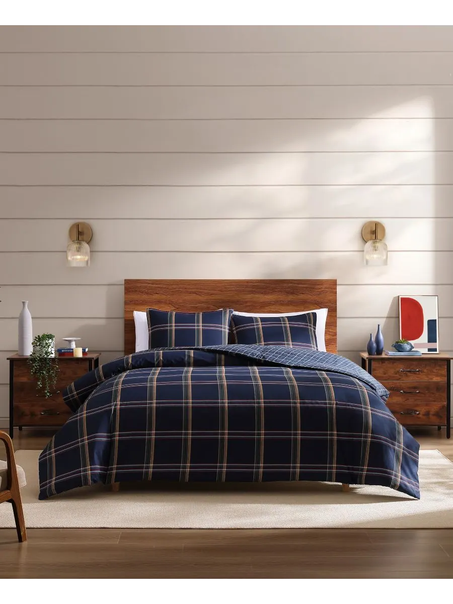Комплект постельного белья Beacon Plaid из 3 предметов, хлопковый, размер King Tommy Hilfiger, Core