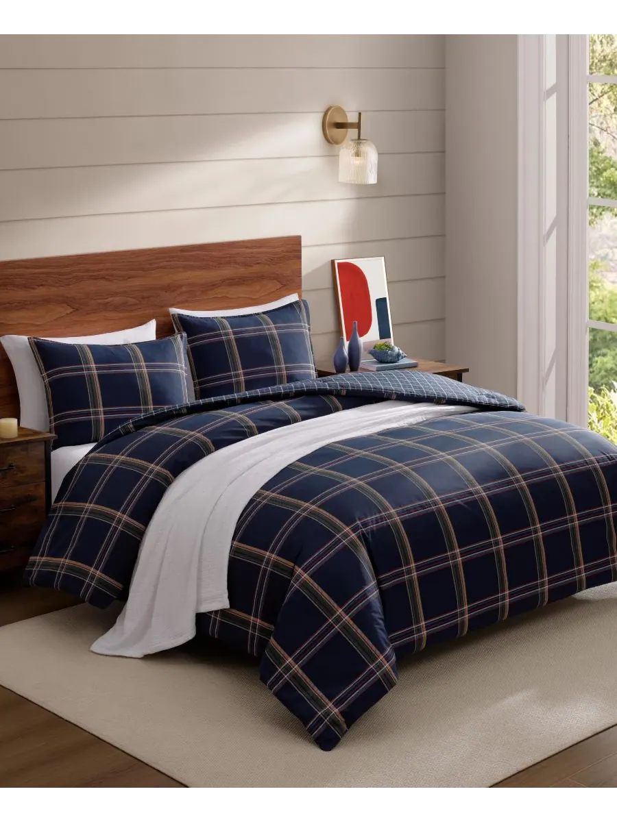 Комплект постельного белья Beacon Plaid из 3 предметов, хлопковый, размер King Tommy Hilfiger, Core — изображение 8 из 8