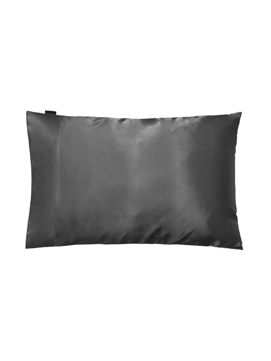 Наволочка DualSilk из тутового шелка и эвкалипта, 22 момме NIGHT, Gunmetal, King — изображение 1 из 10, серый