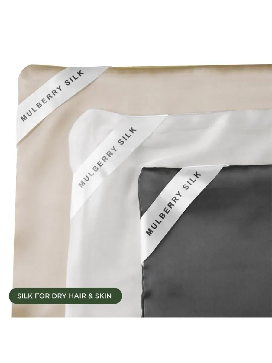 Наволочка DualSilk из 100% тутового шелка и эвкалипта Night — изображение 8 из 10, белый