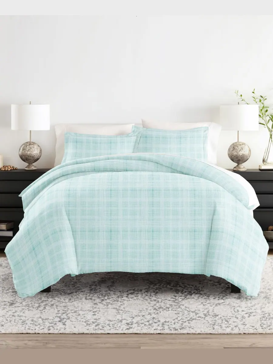 Комплект постельного белья Elegant Designs с узором, размер Full/Queen Ienjoy Home — изображение 1 из 10, голубой