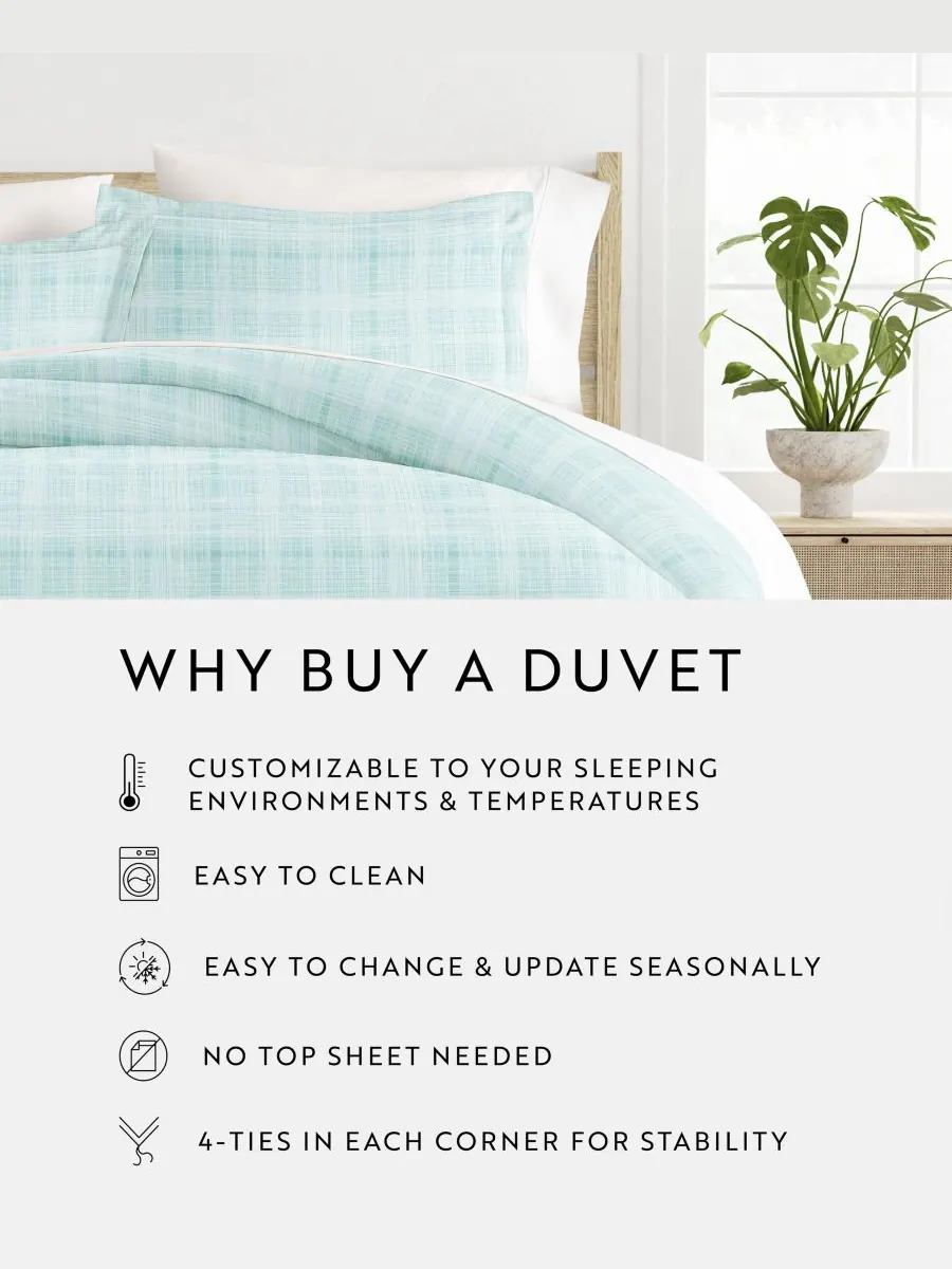 Комплект постельного белья Elegant Designs с узором, размер Full/Queen Ienjoy Home — изображение 3 из 10, голубой