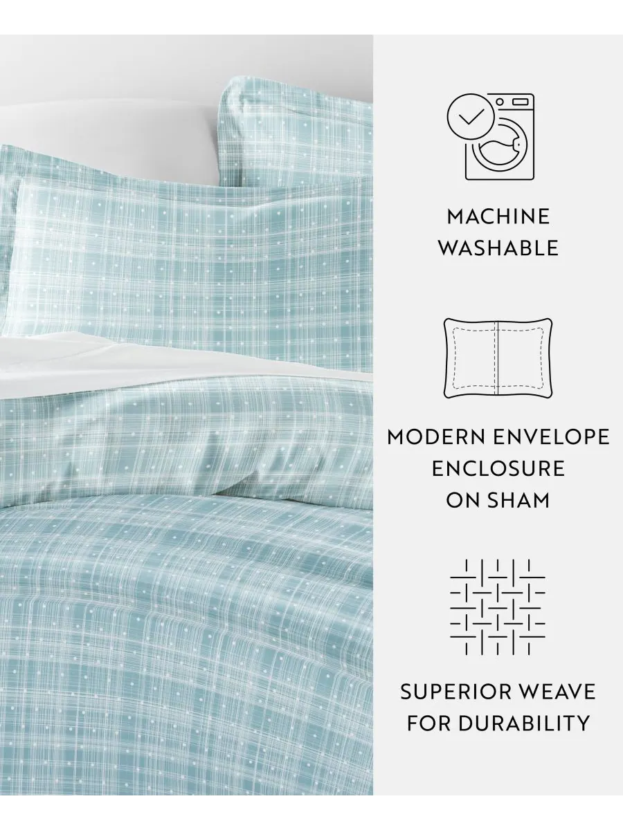 Комплект постельного белья Elegant Designs с узором, размер Full/Queen Ienjoy Home — изображение 5 из 10, голубой