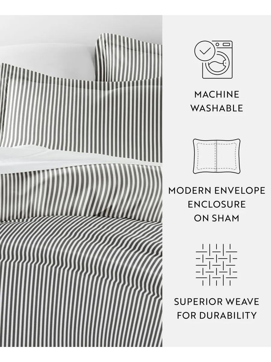 Комплект постельного белья Elegant Designs с узором, размер Full/Queen ienjoy Home — изображение 5 из 10, серый