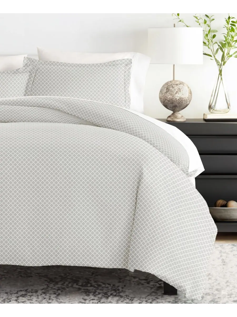 Комплект постельного белья Elegant Designs с узором, размер Full/Queen Ienjoy Home — изображение 6 из 10, серый
