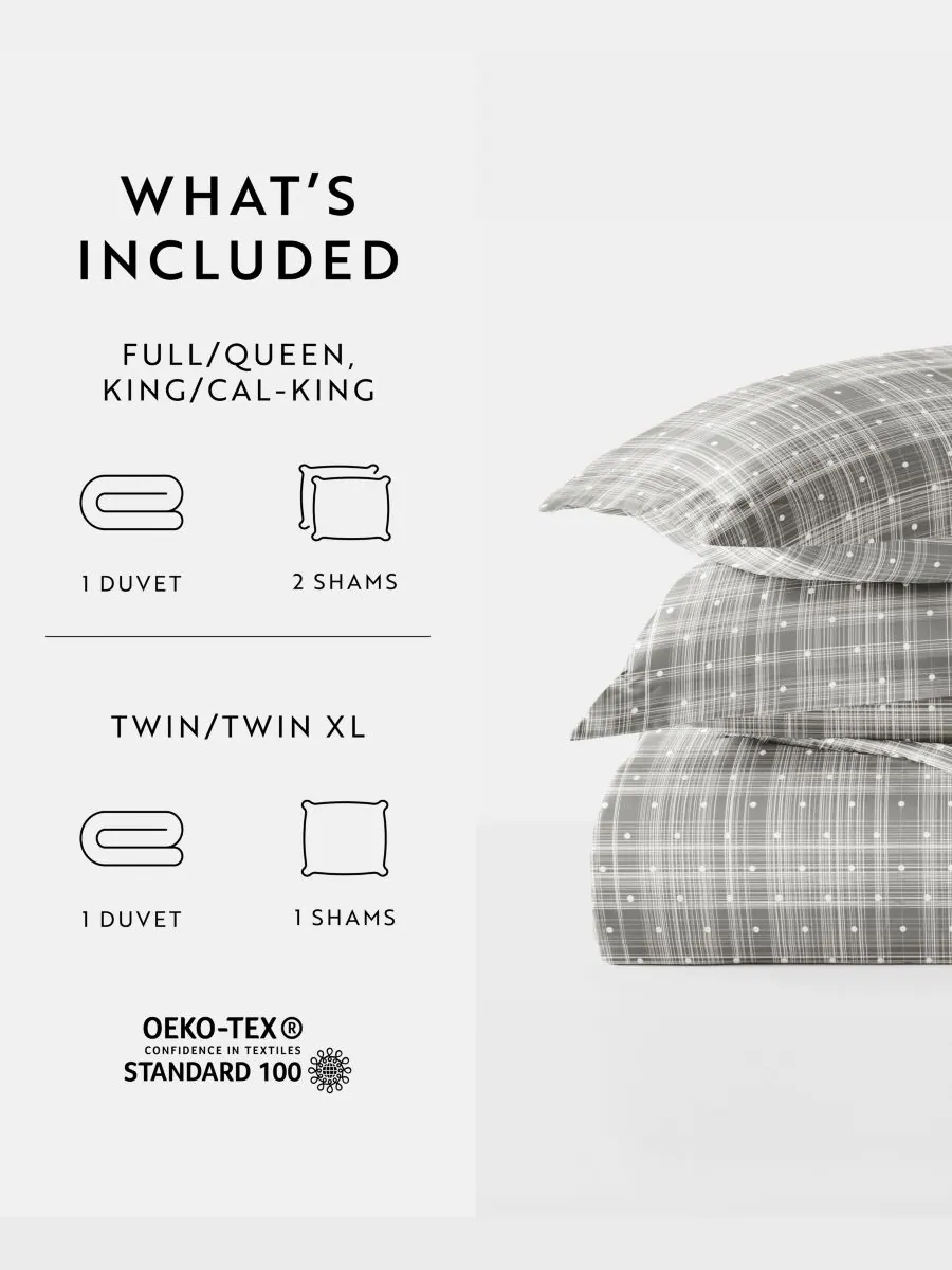 Комплект постельного белья Elegant Designs с узором, размер Full/Queen Ienjoy Home — изображение 6 из 10, серый