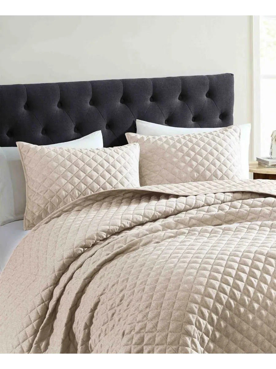 Комплект стеганого покрывала с ромбовидным узором Harlan Herringbone Riverbrook Home