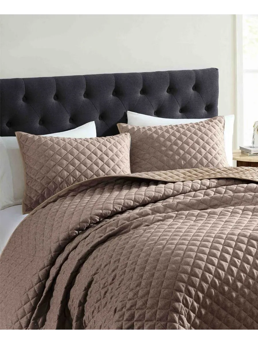 Покрывало Harlan Herringbone, бренд Riverbrook Home — изображение 1 из 6, коричневый