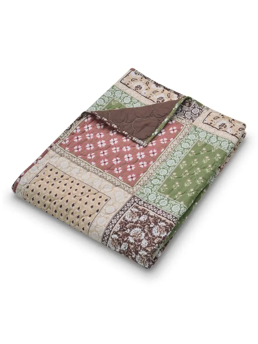 Плед Priya, двусторонний, из смесовой хлопковой ткани, 127 x 152 см Greenland Home Fashions — изображение 5 из 7, мульти