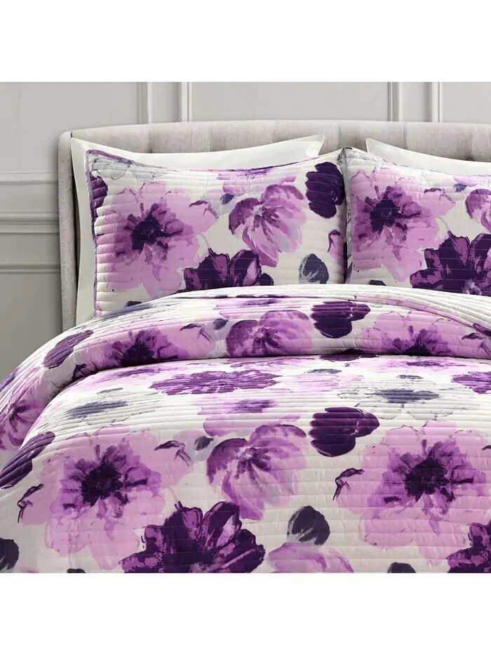 Комплект одеял Leah Lush Décor — изображение 2 из 8, серый фиолетовый