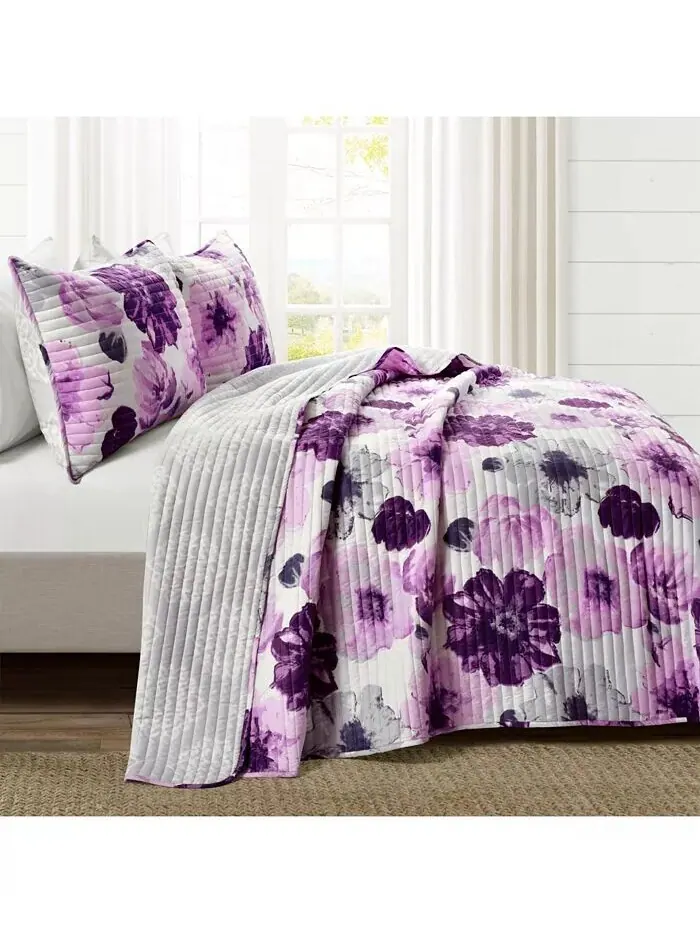 Комплект одеял Leah Lush Décor — изображение 6 из 8, серый фиолетовый