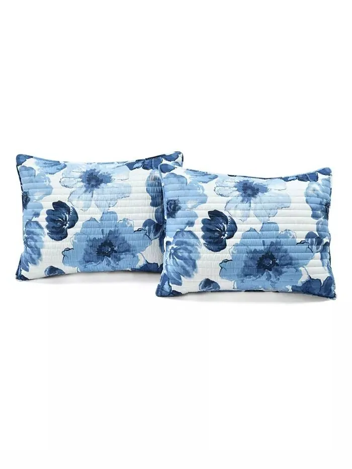 Комплект одеял Leah Lush Décor — изображение 3 из 10, темно-синий белый