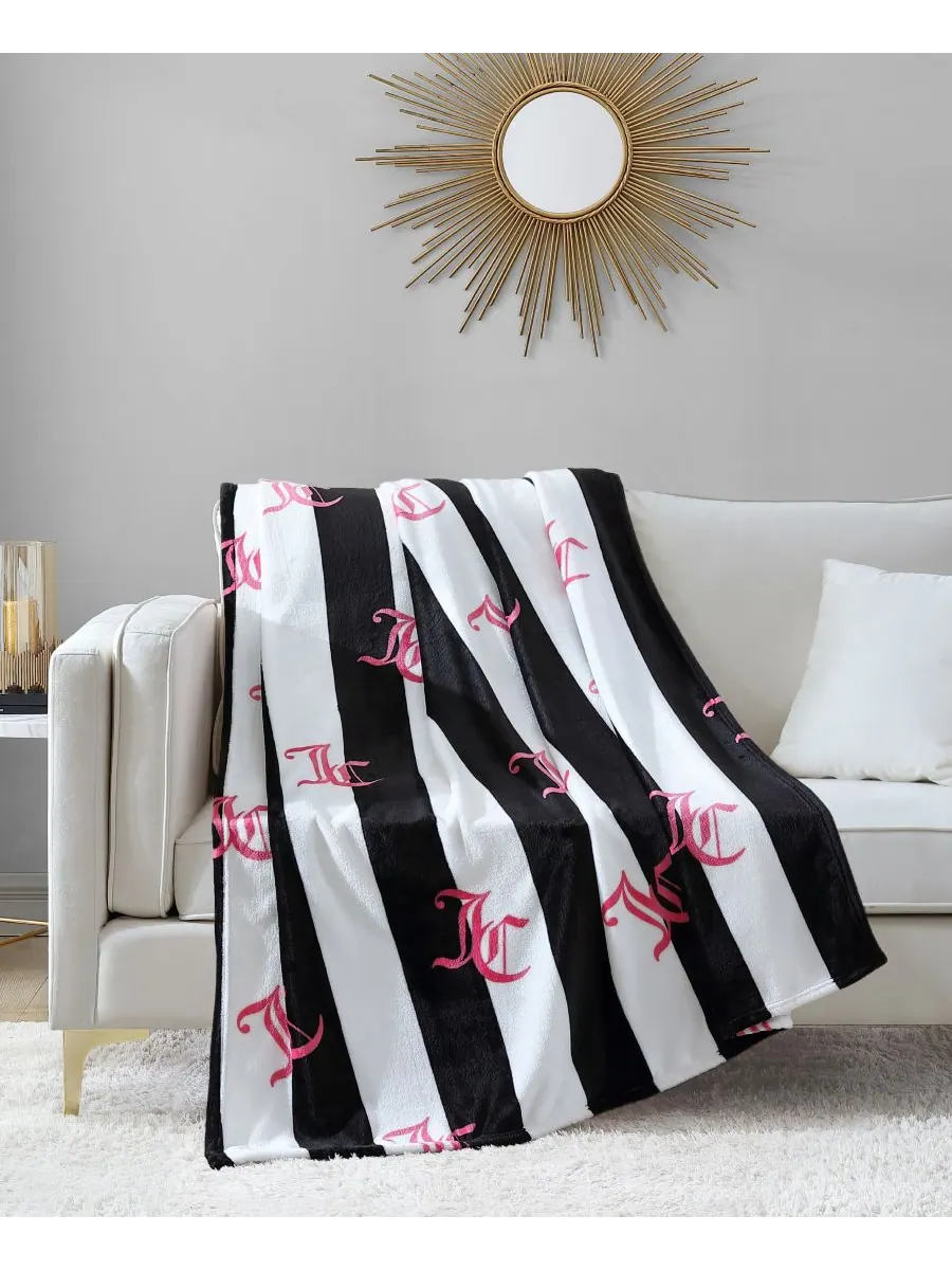Плед Cabana Plush в полоску, 50 x 70 дюймов Juicy Couture