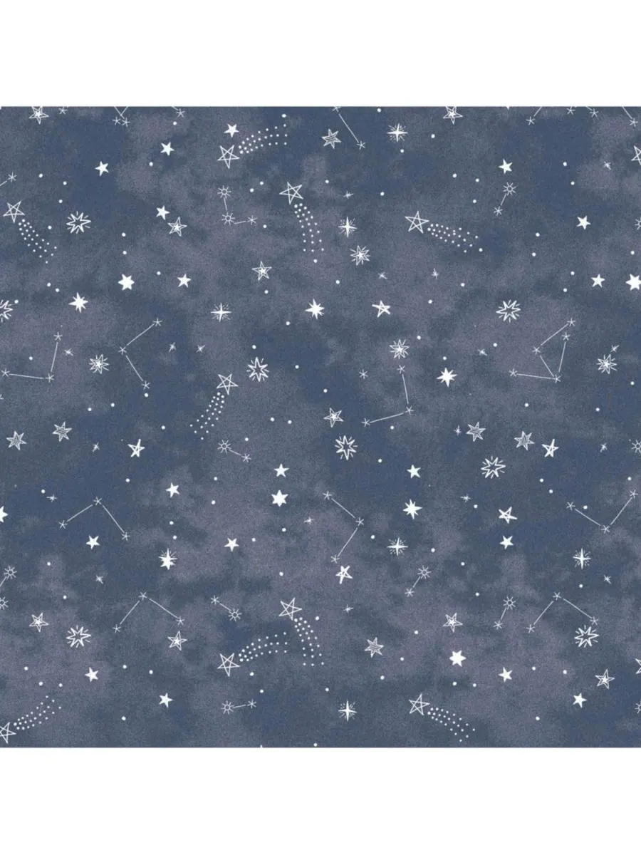 Lambs & Ivy Простыня для детской кроватки Sky Rocket Blue Stars/Galaxy/Space из 100% хлопка — изображение 4 из 5, синий