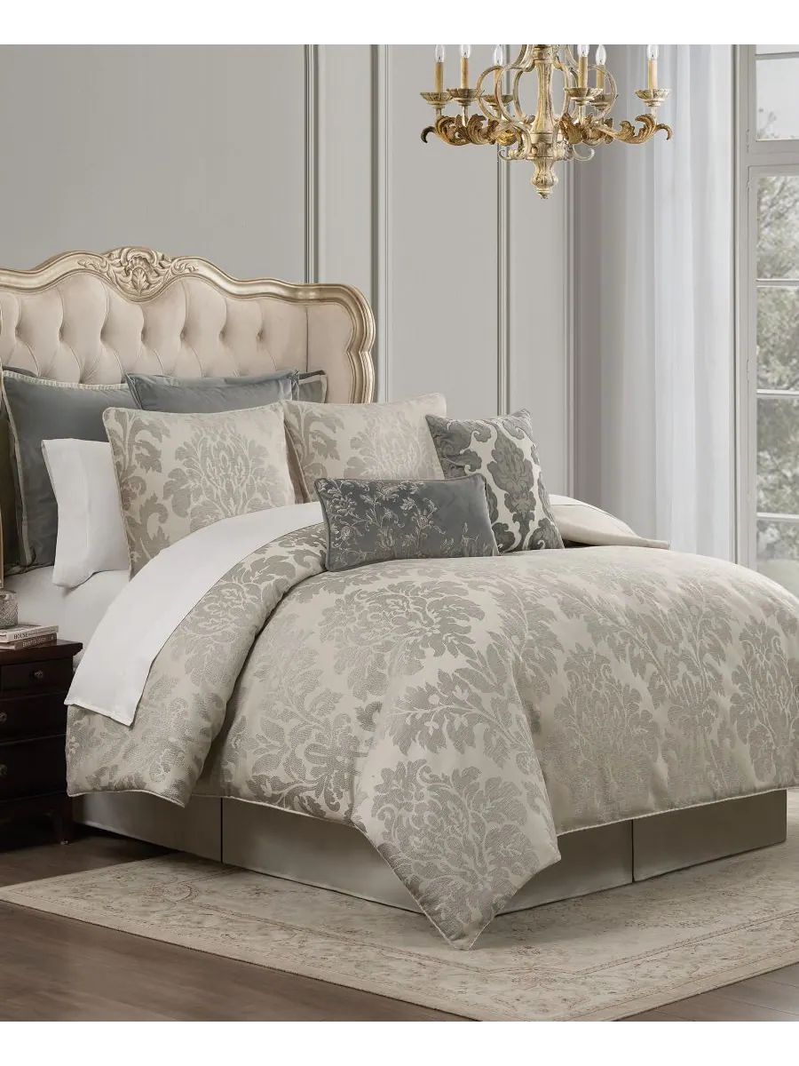 Комплект постельного белья Blenheim из 4 предметов, размер Queen Waterford — изображение 2 из 7, белый