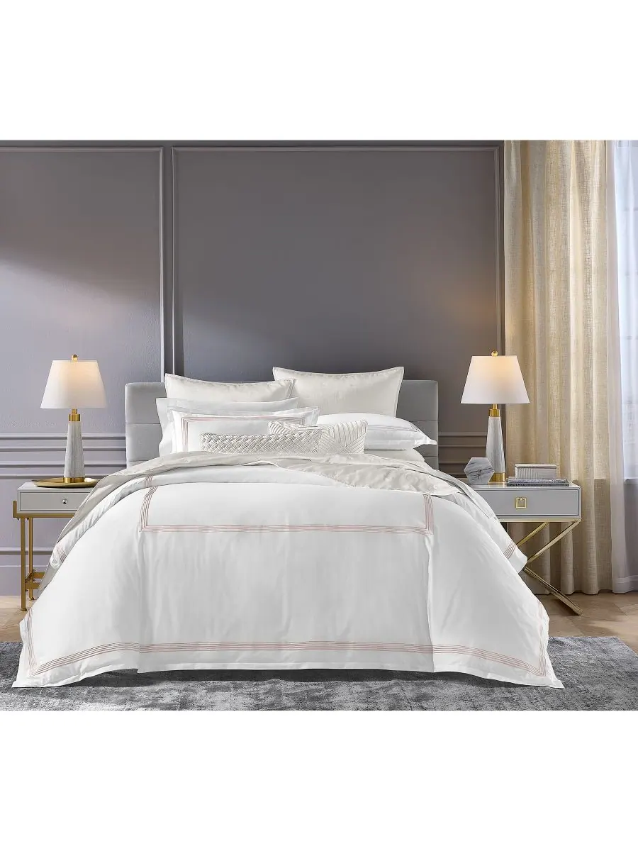 Комплект постельного белья Linea с плотностью 680 нитей, размер King Hotel Collection — изображение 9 из 9, пудровый розовый
