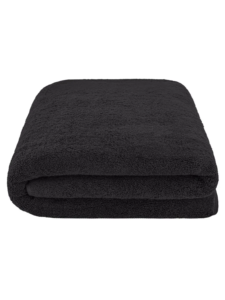 Банное полотенце Edison Luxury из 100% турецкого хлопка, 40 x 80 дюймов American Soft Linen — изображение 1 из 4, черный