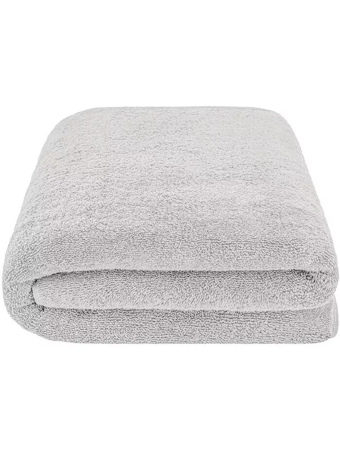 Большое банное полотенце American Soft Linen Edison Luxury из 100% турецкого хлопка — изображение 1 из 4, серебристый серый