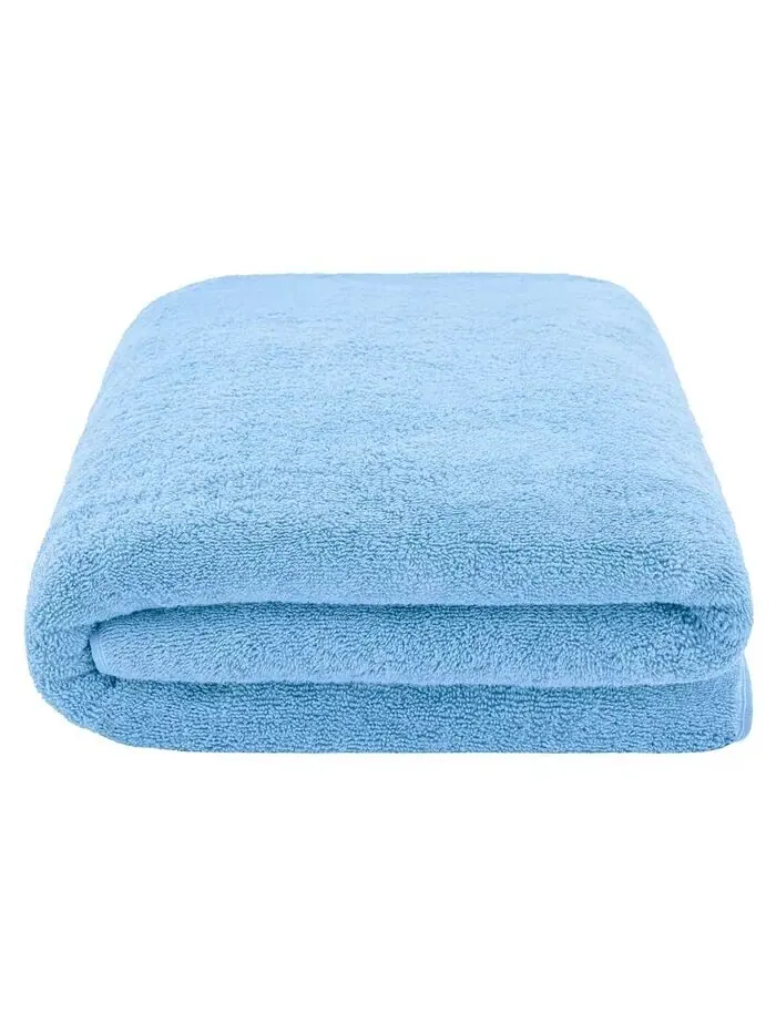 Большое банное полотенце American Soft Linen Edison Luxury из 100% турецкого хлопка — синий