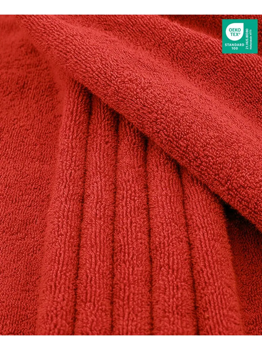 Банное полотенце Edison Luxury из 100% турецкого хлопка, 40 x 80 дюймов American Soft Linen — изображение 2 из 4, красный