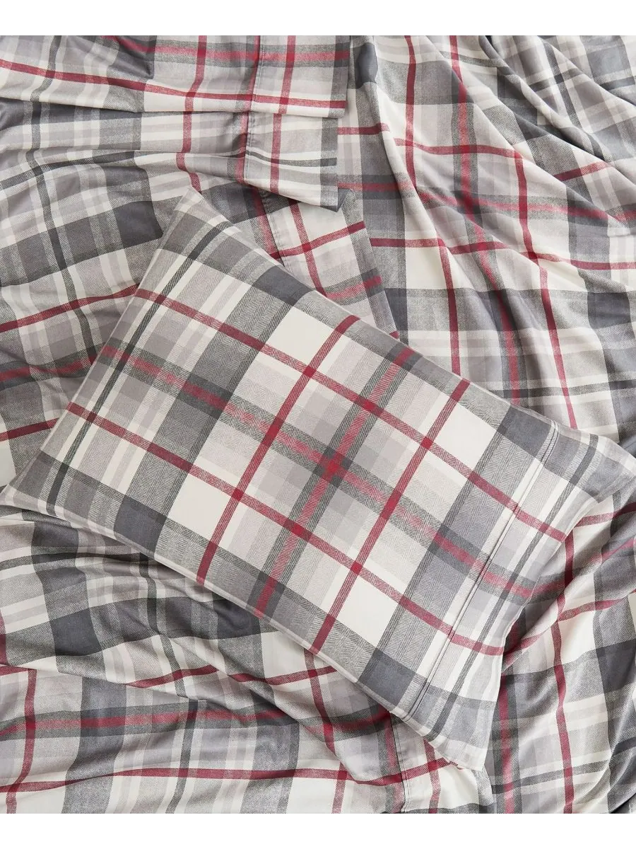 Комплект постельного белья Highland Plaid с очень глубокими карманами, плотность ткани 300 нитей, 4 — изображение 2 из 3
