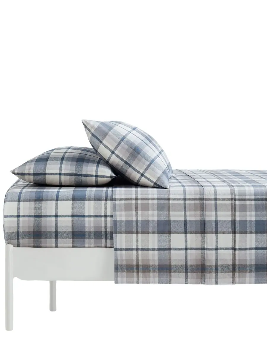 Комплект постельного белья Highland Plaid с очень глубокими карманами, плотность ткани 300 нитей, 4 — изображение 2 из 5