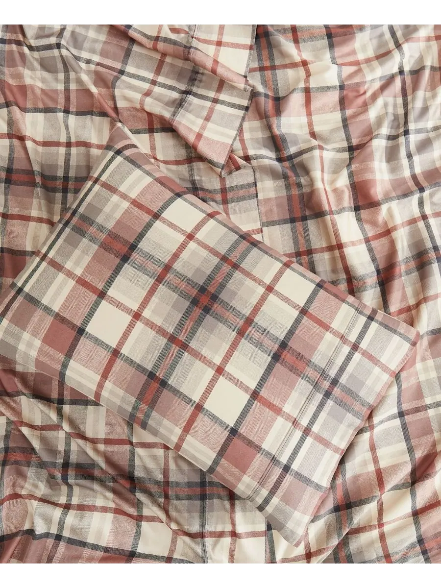 Комплект постельного белья Highland Plaid с очень глубокими карманами, плотность ткани 300 нитей, 4 — изображение 3 из 4
