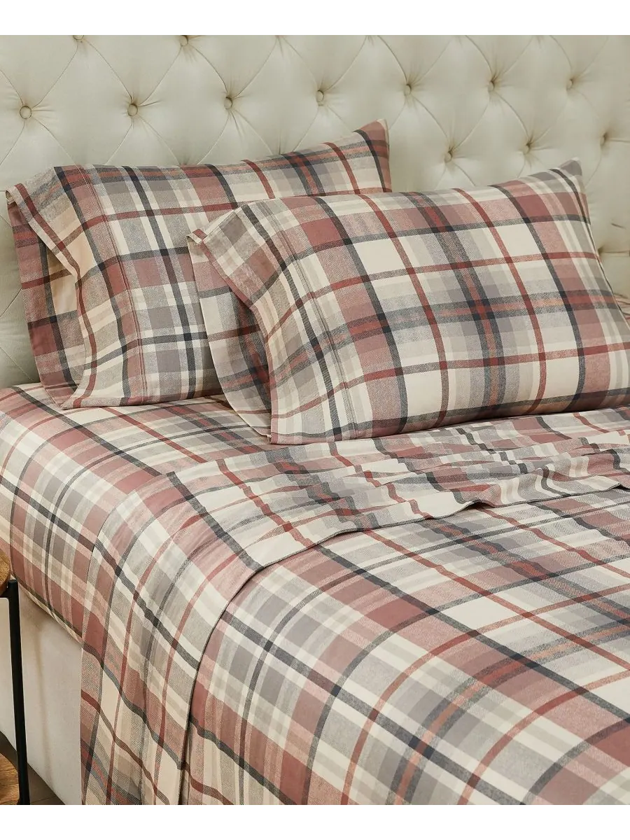 Комплект постельного белья Highland Plaid с очень глубокими карманами, плотность ткани 300 нитей, 4 — изображение 4 из 4