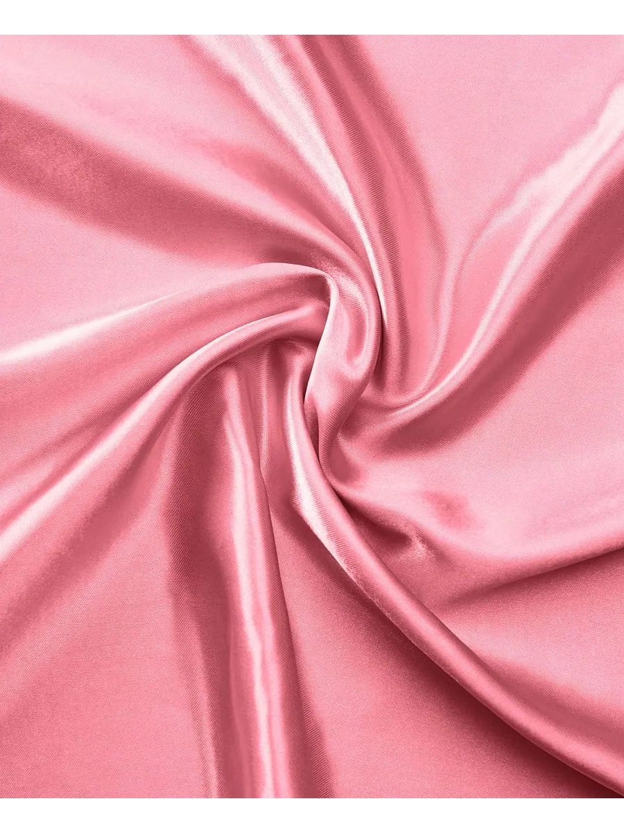Комплект постельного белья из атласа, 4 предмета, размер queen. Juicy Couture — изображение 4 из 4, розовый розовый